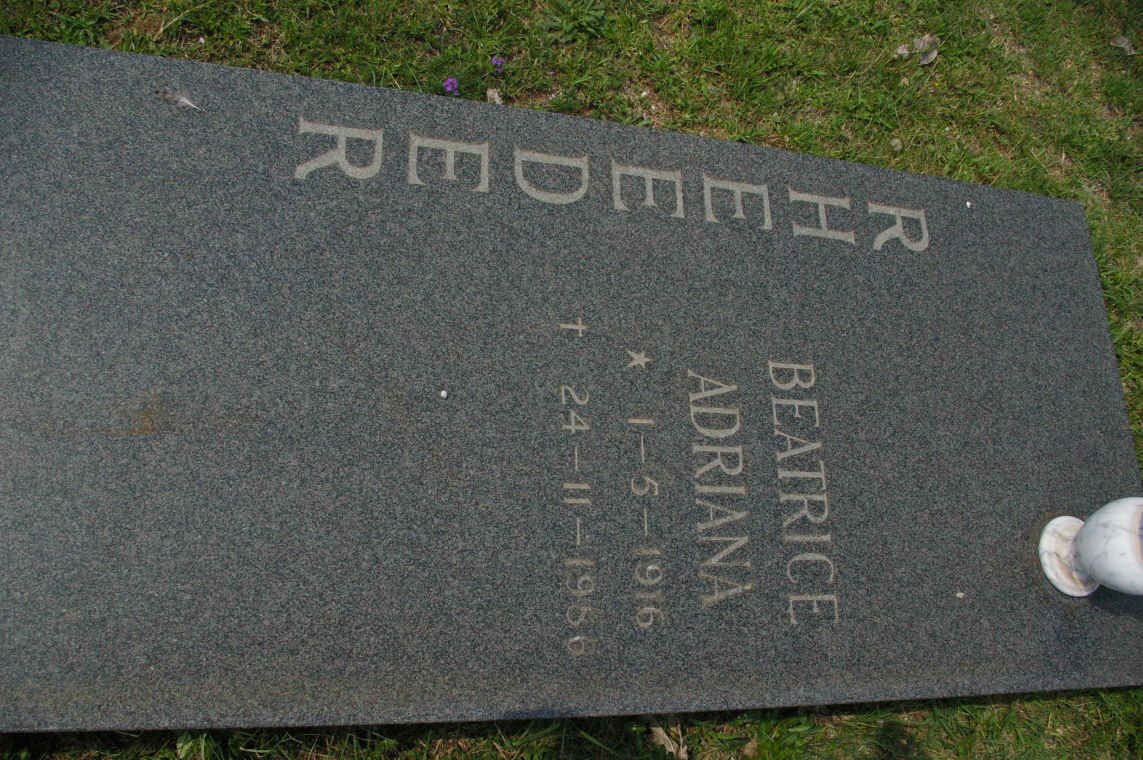 RHEEDER Beatrice Adriana 1916-1986