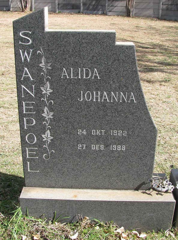 SWANEPOEL Alida Johanna 1922-1988