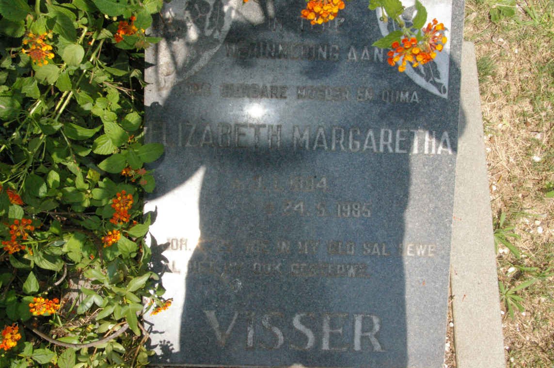 VISSER Elizabeth Margaretha 18?4-19?5