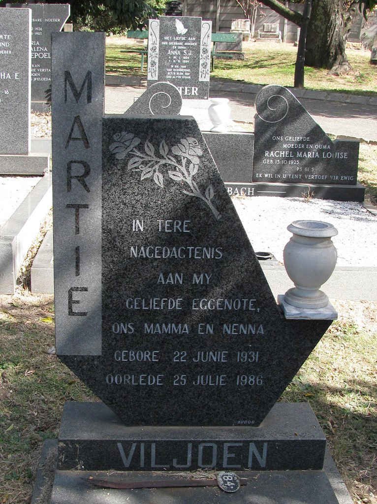VILJOEN Marthie 1931-1986