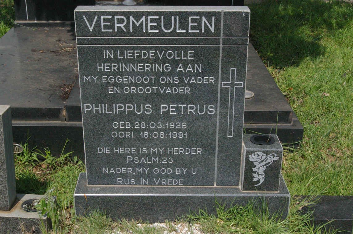 VERMEULEN Philippus Petrus 1926-1991
