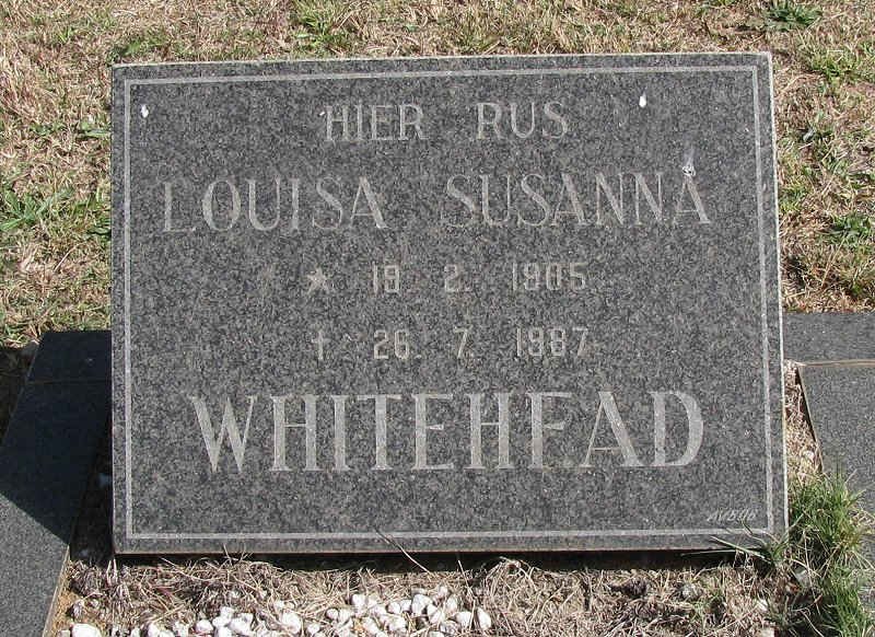 WHITEHEAD Louisa Susanna 1905-1987