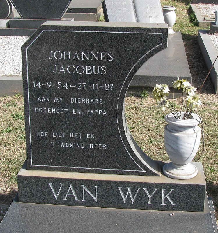 WYK Johannes Jacobus, van 1954-1987