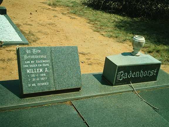 BADENHORST Willem A. 1918-1977