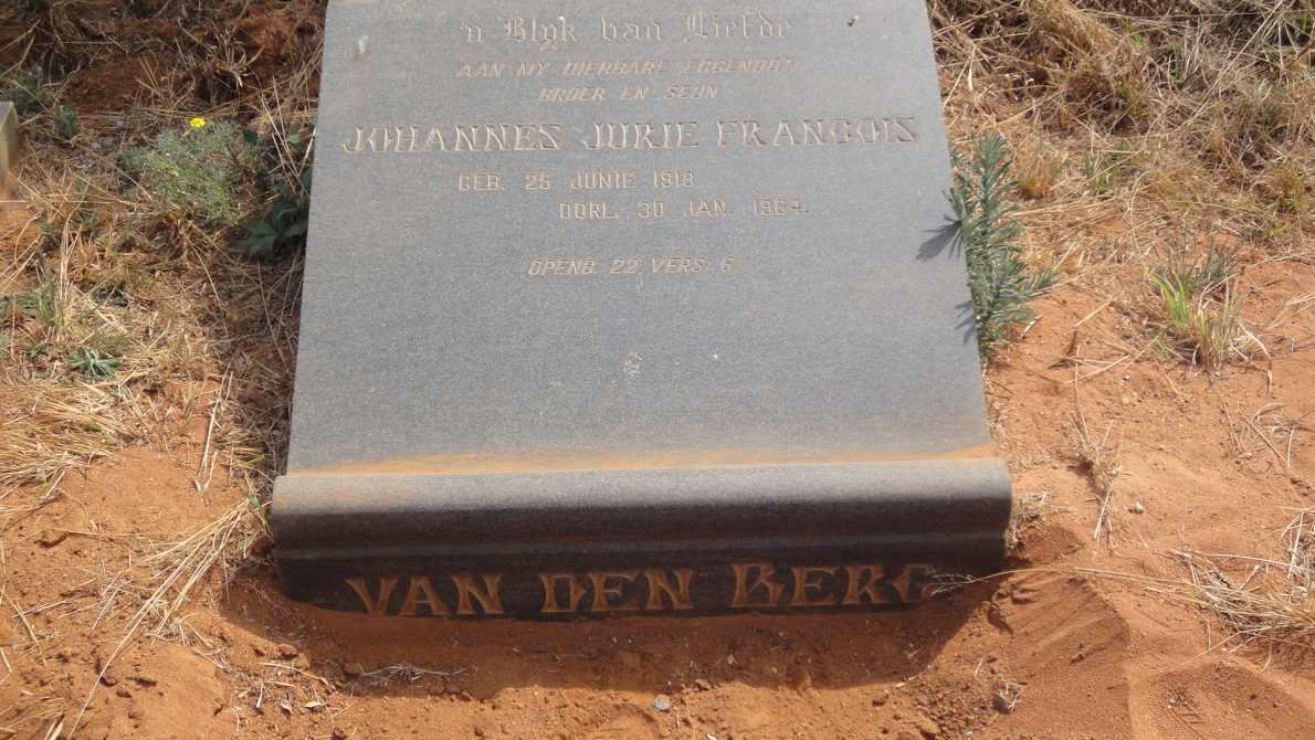 BERG Johannes Jurie Francois, van den 1918-1964