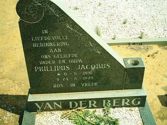 BERG Phillipus Jacobus, van den 1891-1979