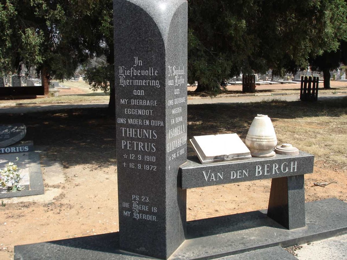 BERGH Theunis Petrus, van den 1910-1972