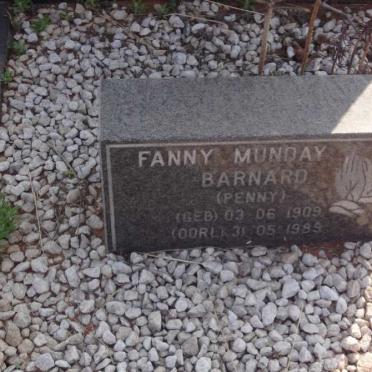 BARNARD Fanny Munday 1909-1989