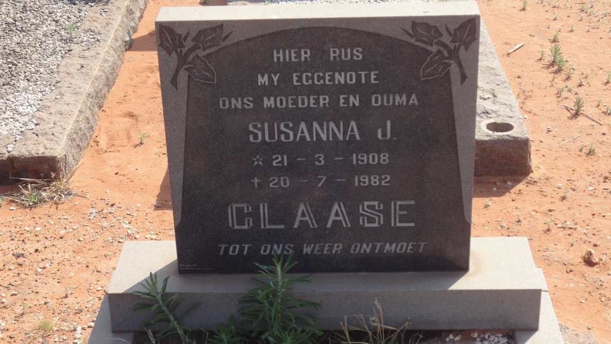 CLAASE Susanna J. 1908-1982