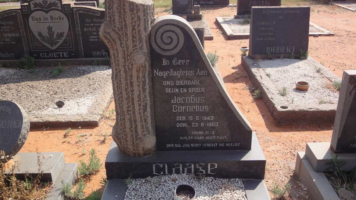 CLAASE Jacobus Cornelius 1943-1963