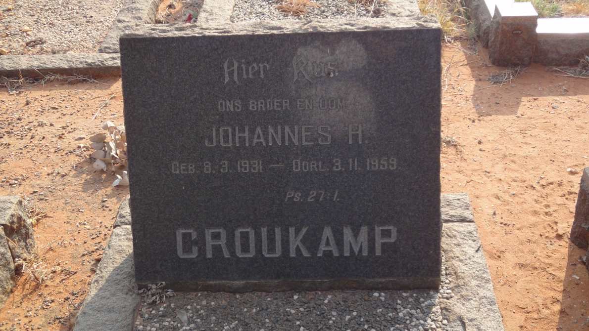 CROUKAMP Johannes H. 1931-1959