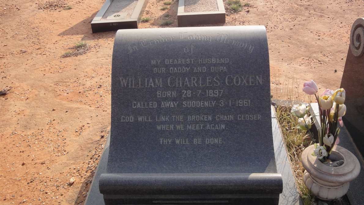 COXEN William Charles 1897-1961