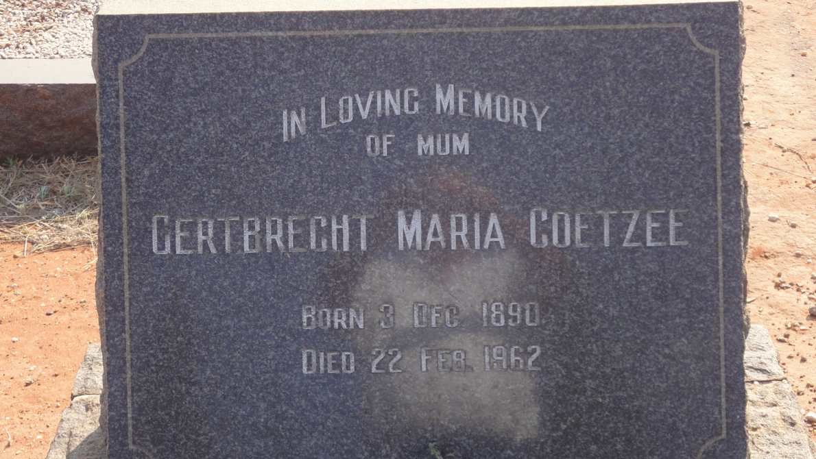 COETZEE Gertbrecht Maria 1890-1962