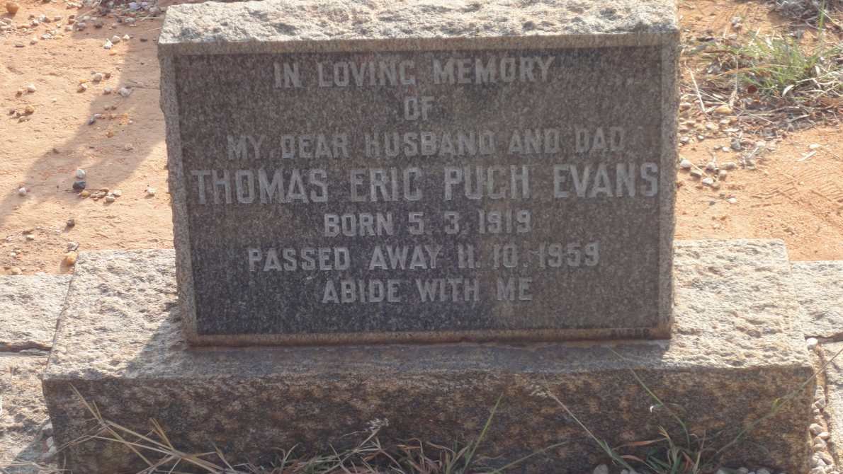 EVANS Thomas Eric Puch 1919-1959