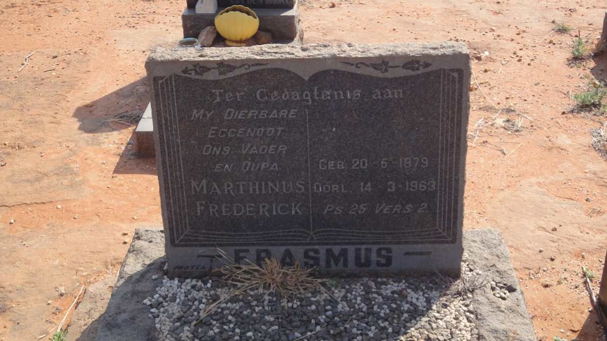 ERASMUS Marthinus Frederick 1879-1963