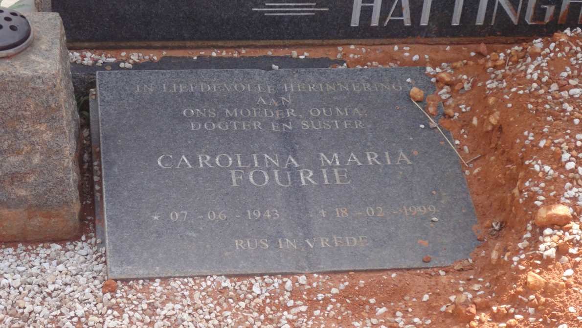 FOURIE Carolina Maria 1943-1999