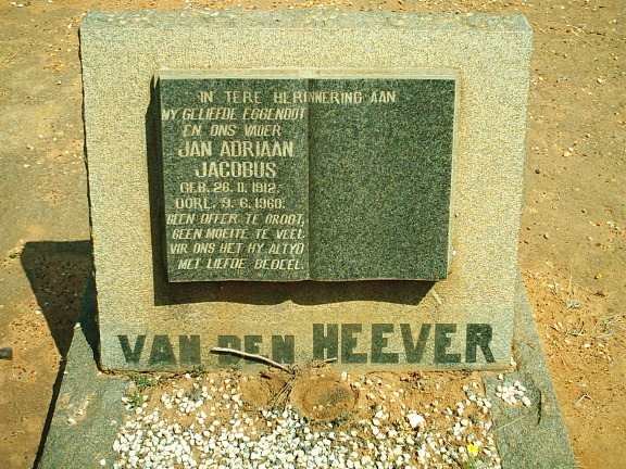 HEEVER Jan Adriaan Jacobus, van den 1912-1960
