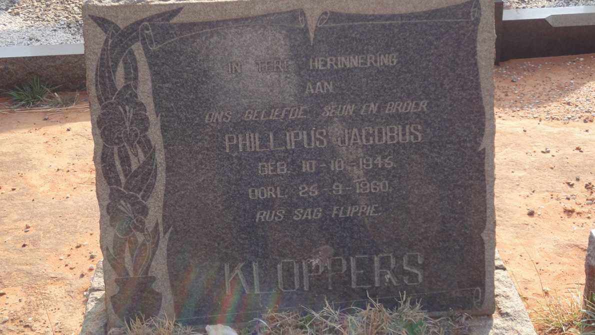 KLOPPERS Phillipus Jacobus 1945-1960