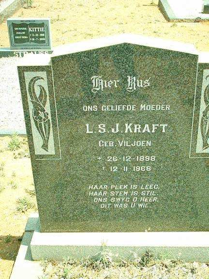 KRAFT L.S.J. nee VILJOEN 1898-1968