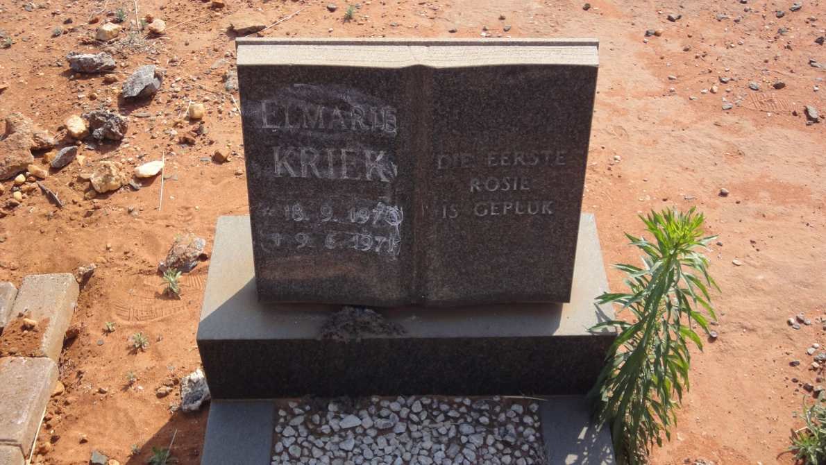 KRIEK Elmarie 1970-1971