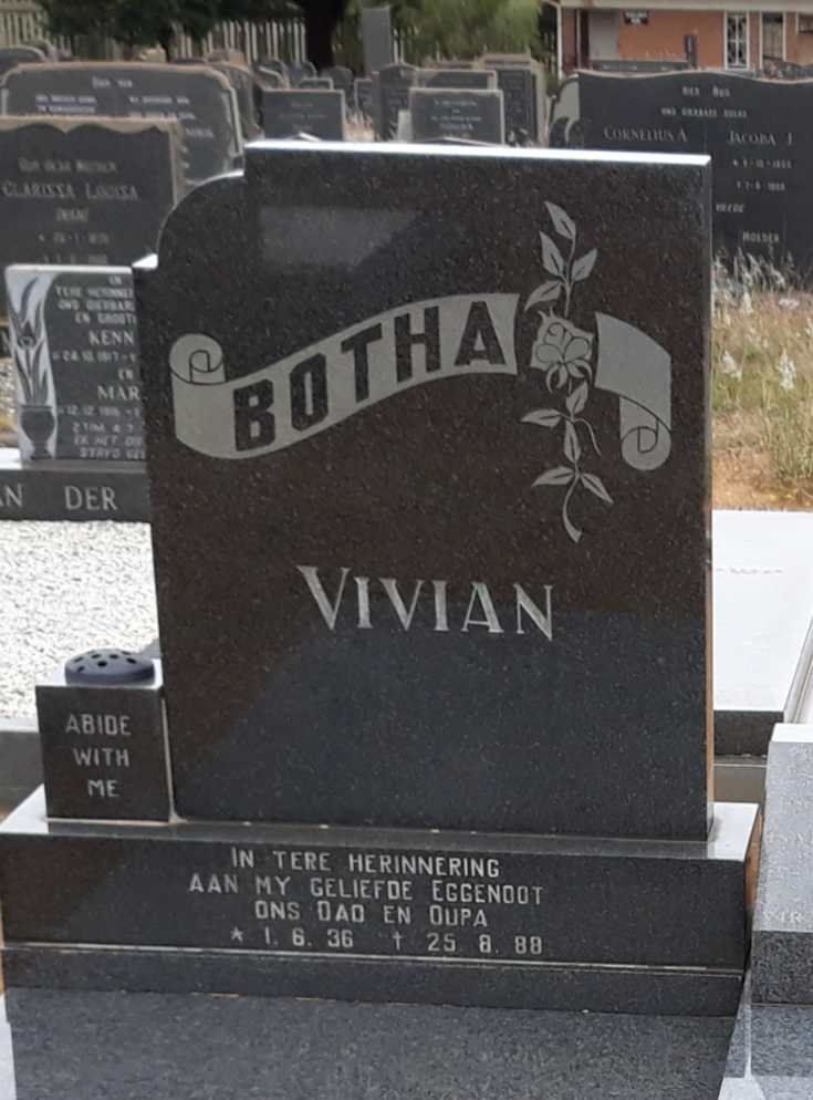 BOTHA Vivian 1936-1988 &amp; Isabella Magdalena 1932-2008 :: KLEIN Johan Ludwich 1922-1969