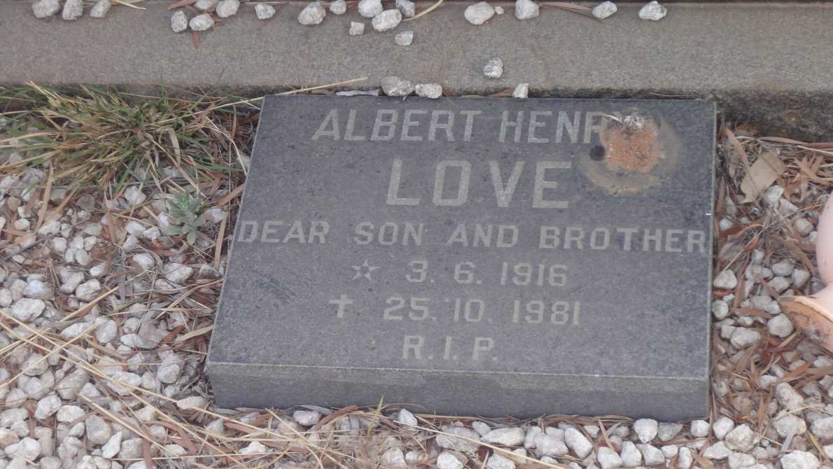 LOVE Albert Henry 1916-1981