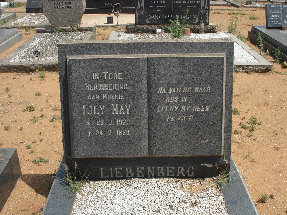 LIEBENBERG Lily May 1923-1968