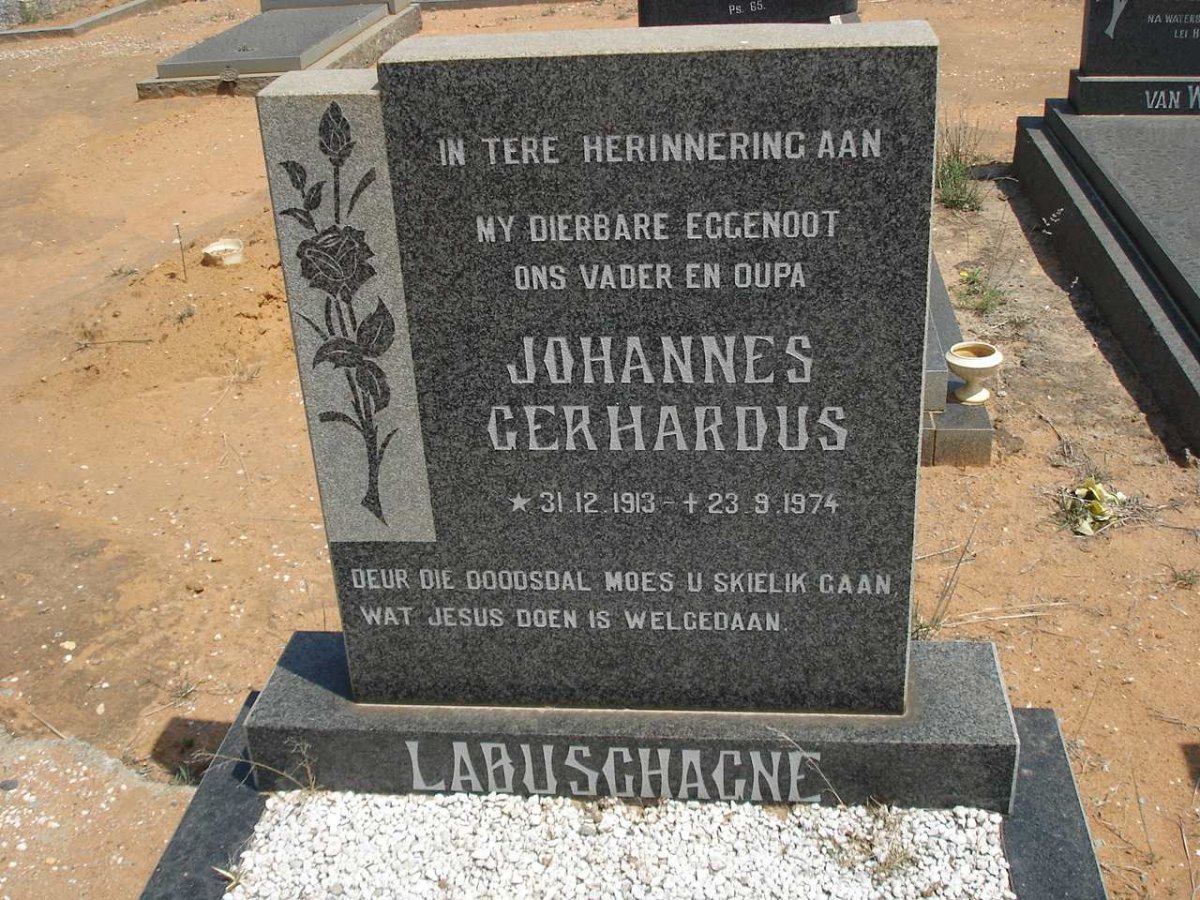 LABUSCHAGNE Johannes Gerhardus 1913-1974