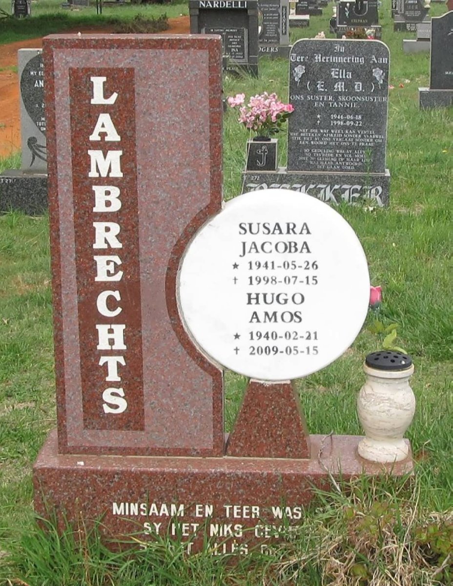 LAMBRECHTS Hugo Amos 1940-2009 &amp; Susara Jacob 1941-1998