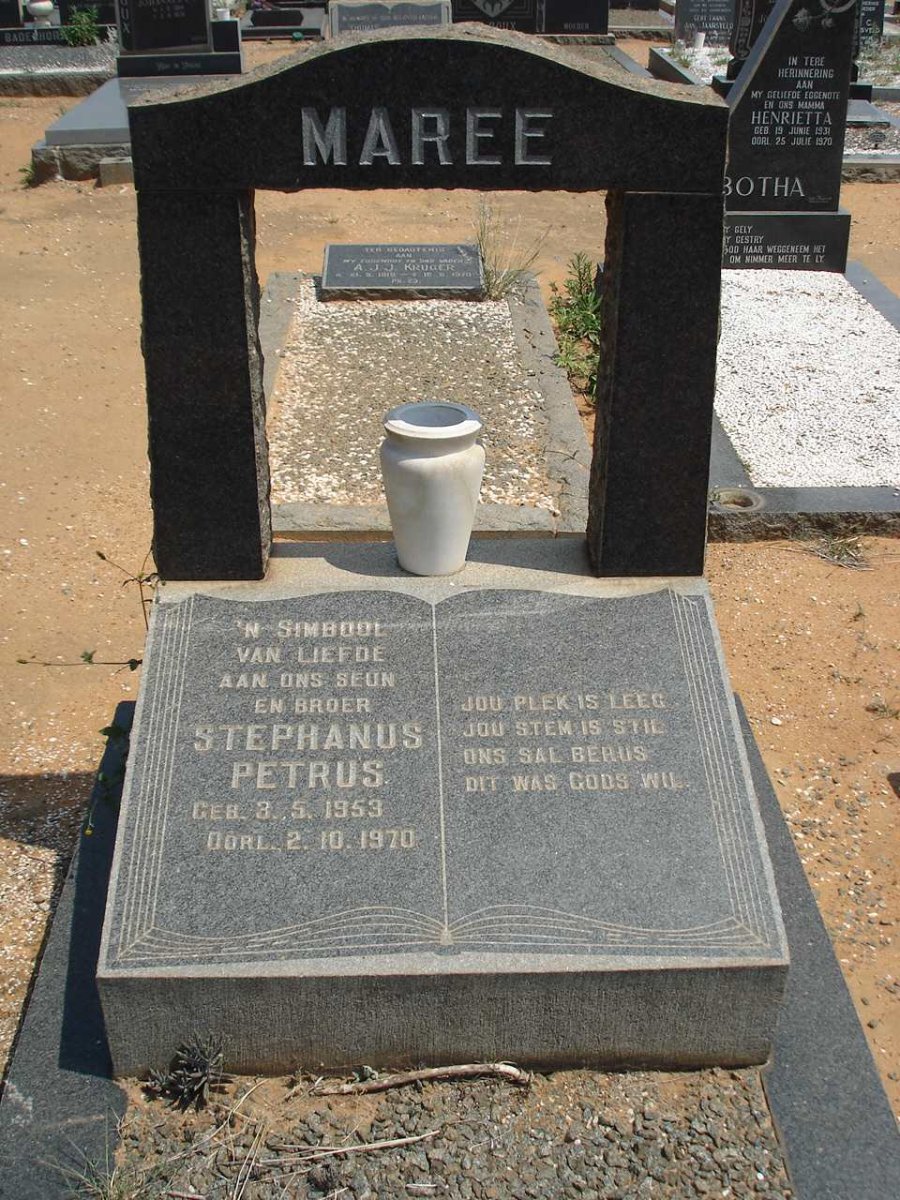 MAREE Stephanus Petrus 1953-1970