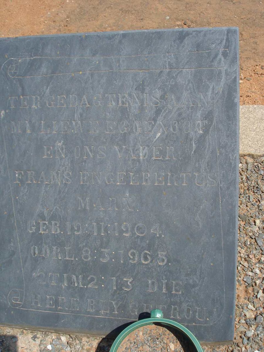MARX Frans Engelbertus 1904-1965