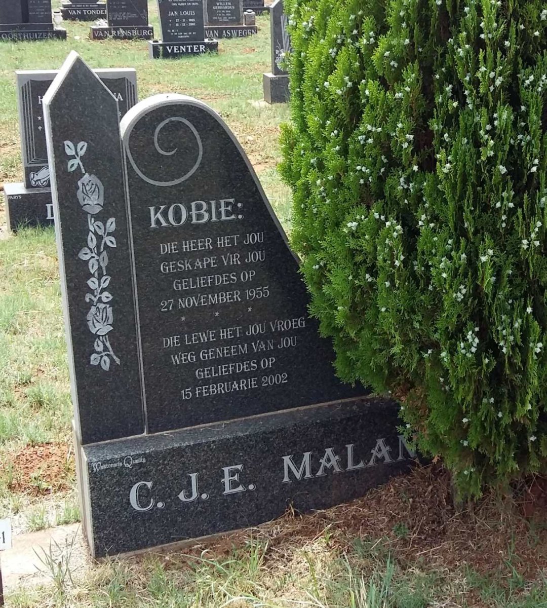 MALAN C.J.E. nee SAAYMAN 1955-2002