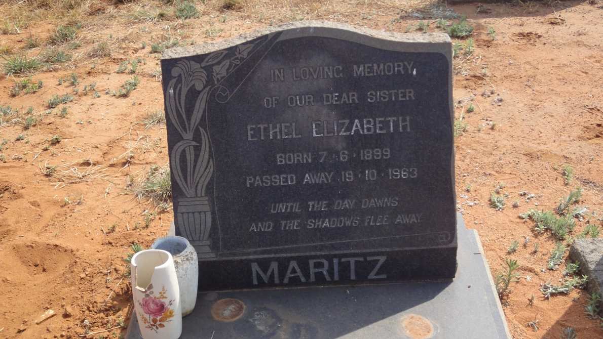 MARITZ Ethel Elizabeth 1899-1963