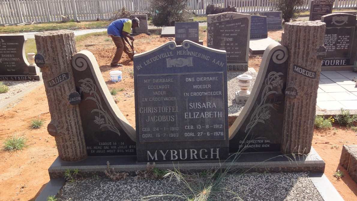 MYBURGH Christoffel Jacobus 1910-1982 &amp; Susara Elizabeth 1912-1976