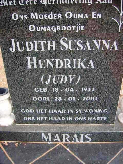 MARAIS Judith Susanna Hendrika 1933-2001