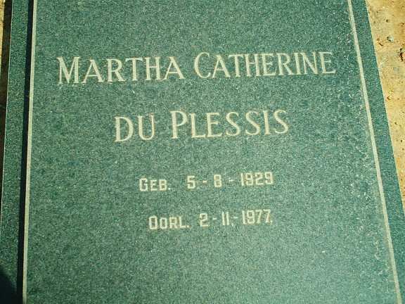 PLESSIS Martha Catherine, du 1929-1977