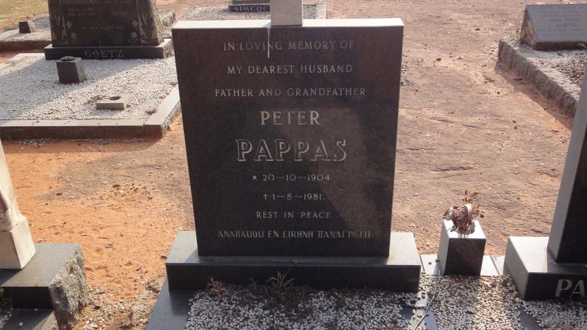 PAPPADOGIANNIS (aka PAPPAS) Peter 1904-1981