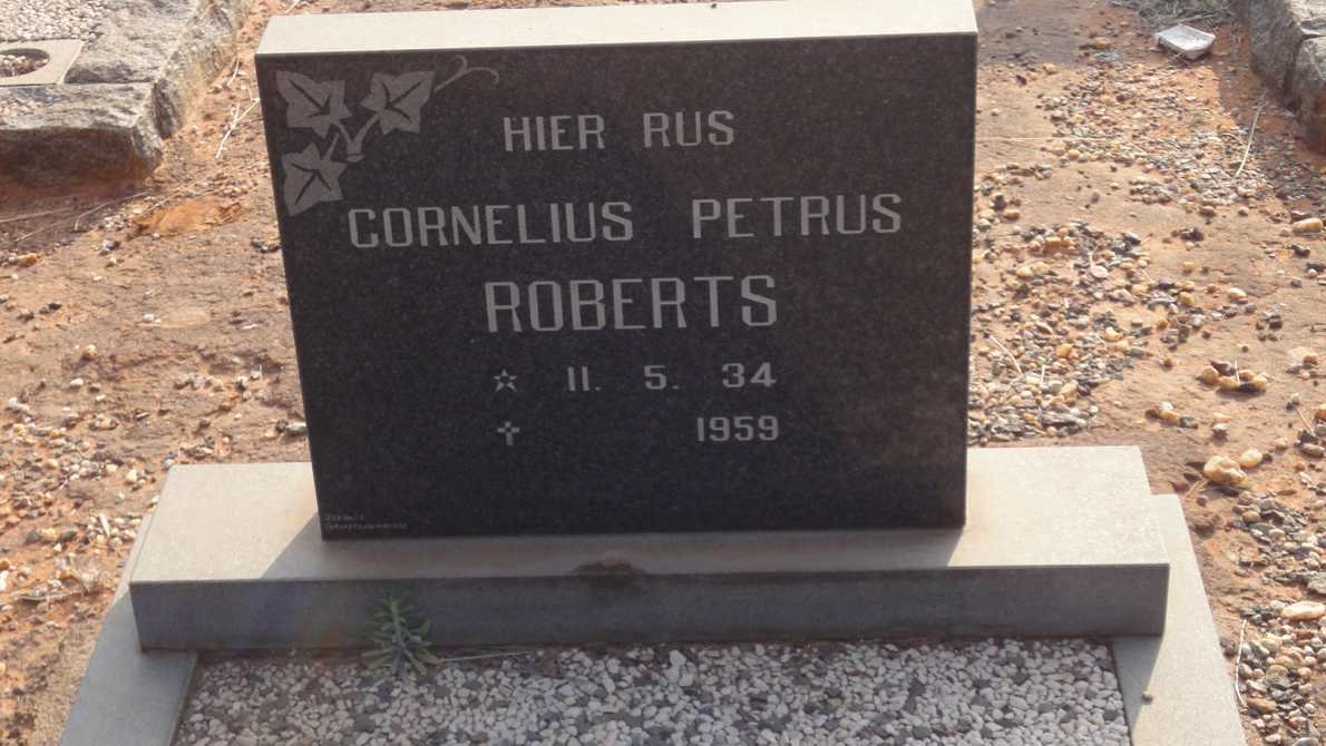 ROBERTS Cornelius Petrus 1934-1959