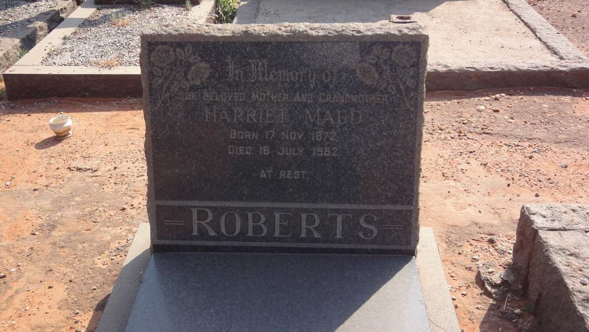 ROBERTS Harriet Maud 1872-1982
