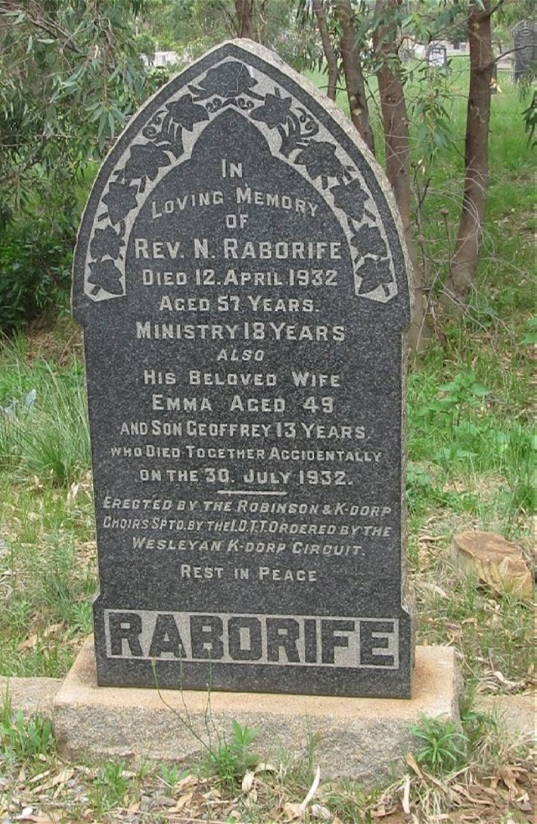 RABORIFE N. -1932 &amp; Emma -1932 :: RABORIFE Geoffrey -1932
