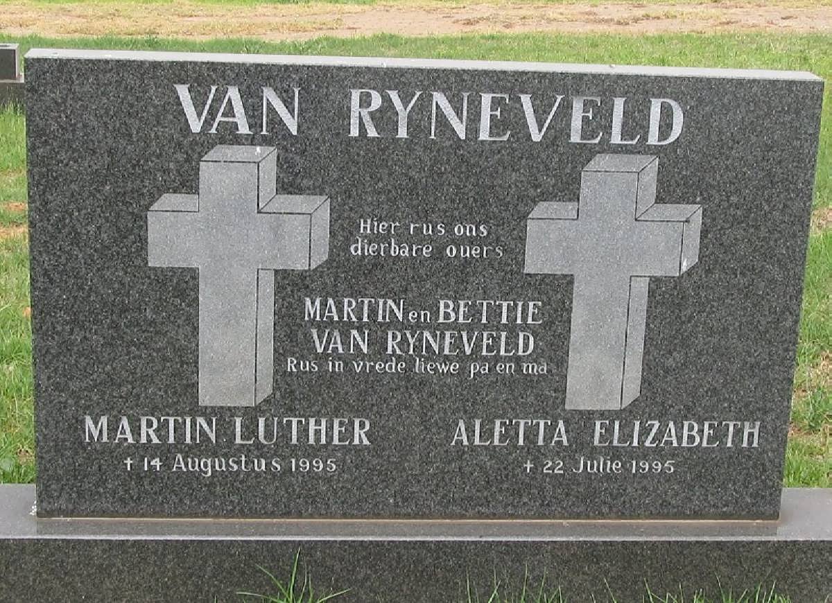 RYNEVELD Martin Luther, van -1995 &amp; Aletta Elizabeth -1995