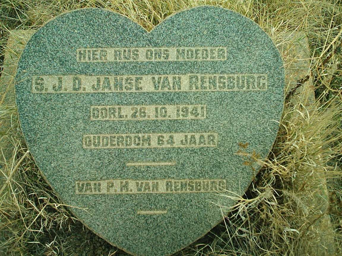 RENSBURG S.J.D., Janse van -1941