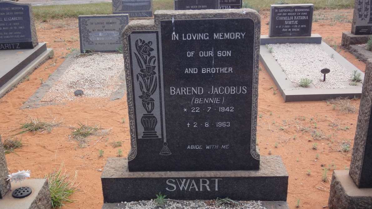 SWART Barend Jacobus 1942-1963