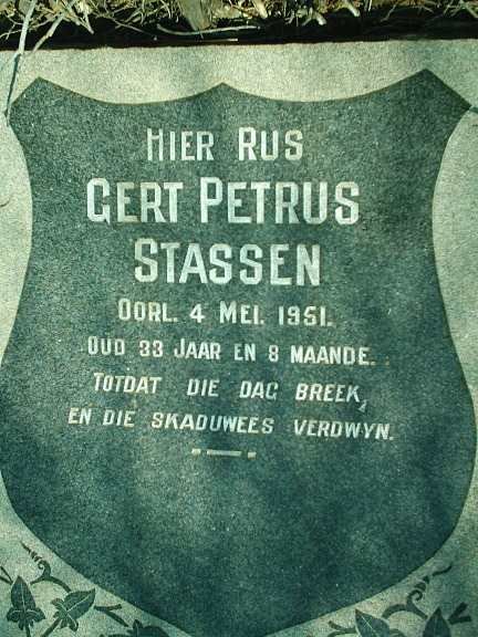 STASSEN Gert Petrus -1951