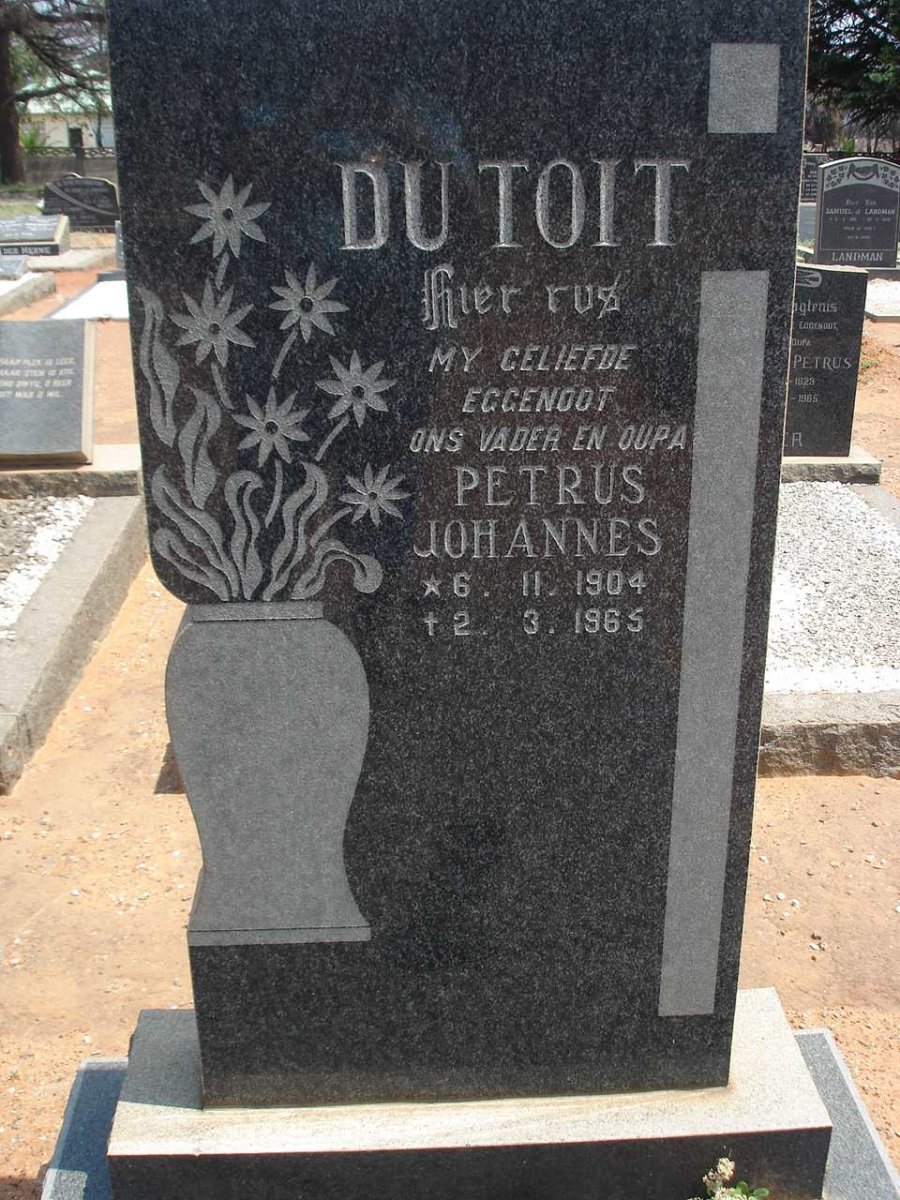 TOIT Petrus Johannes, du 1904-1963