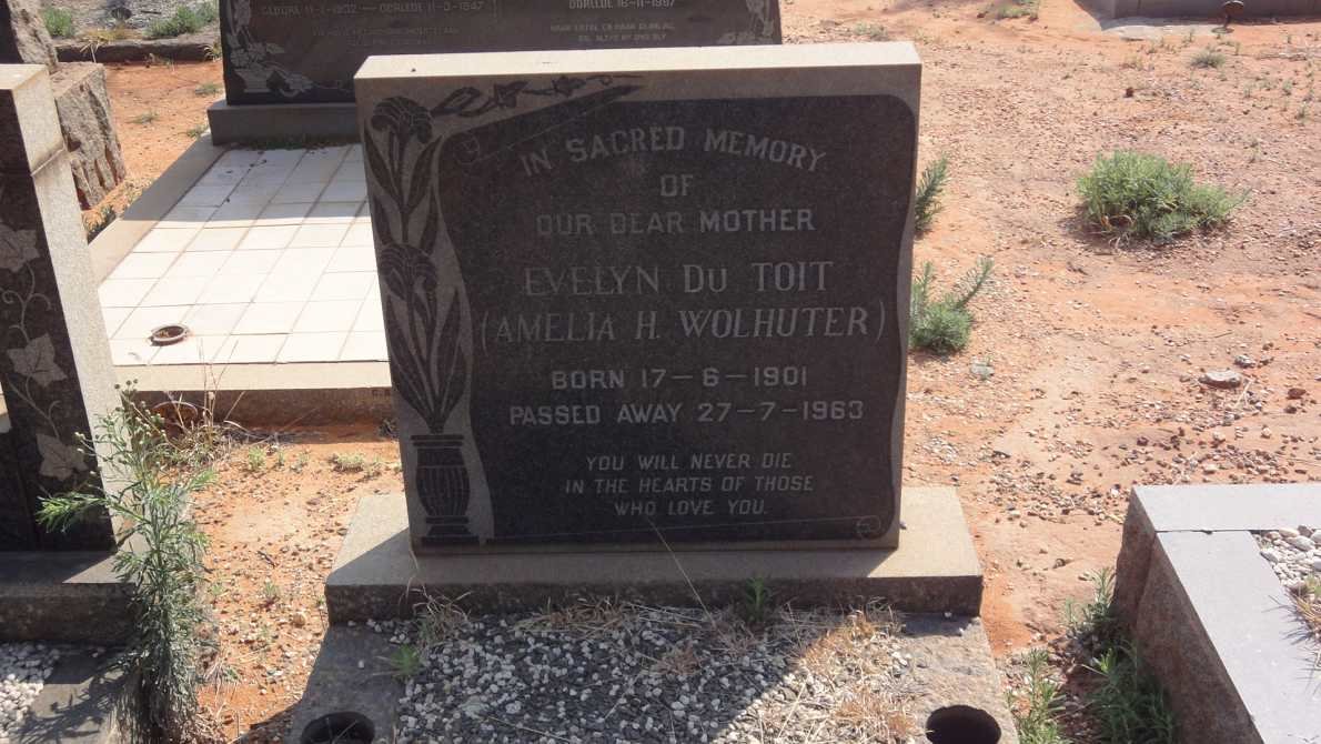 TOIT Evelyn, du 1901-1963