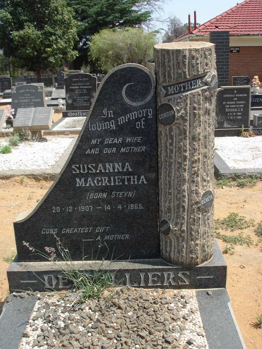 VILLIERS Susanna Magrietha, de nee STEYN 1907-1965