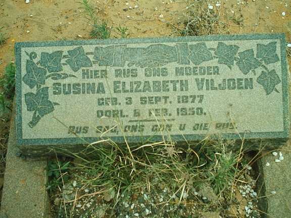 VILJOEN Susina Elizabeth 1877-1950