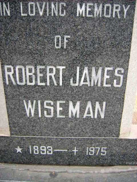 WISEMAN Robert James 1893-1975