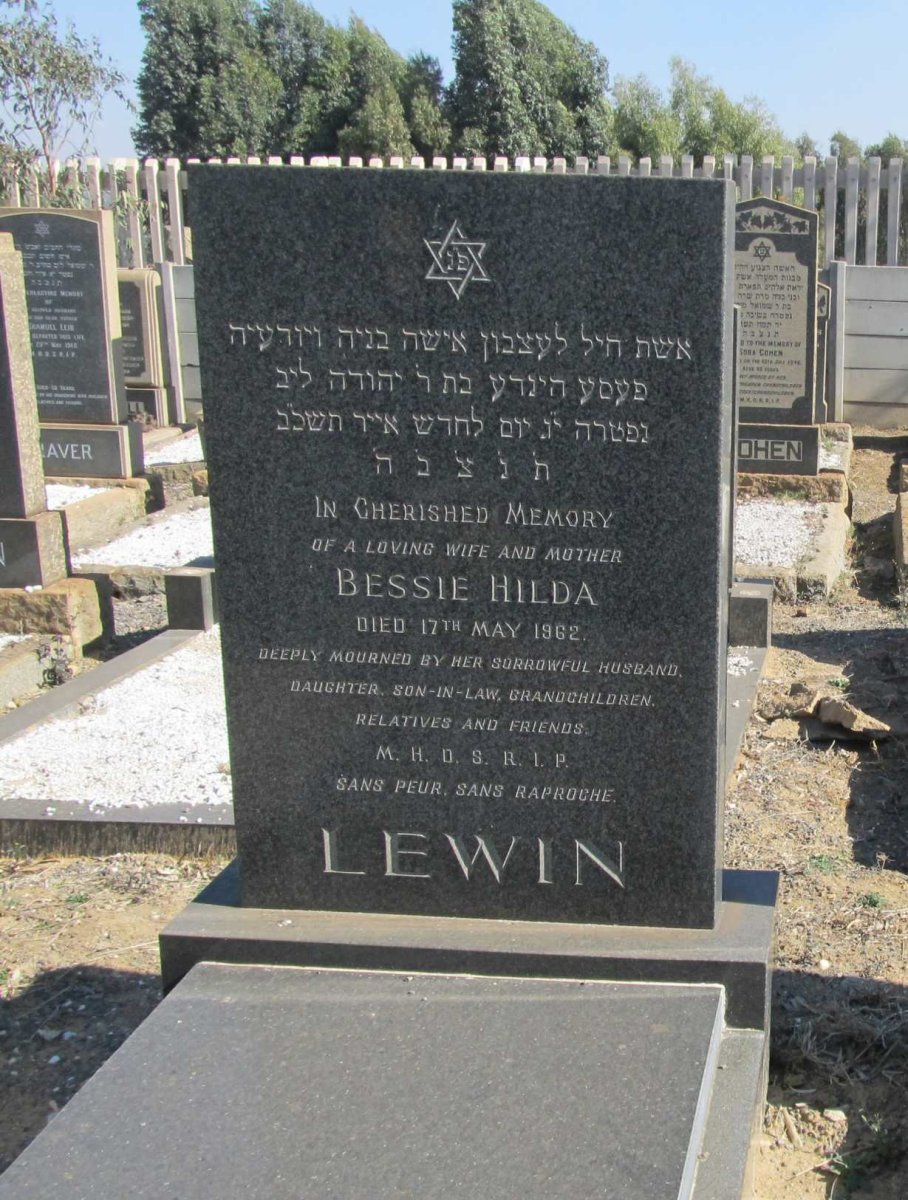 LEWIN Bessie Hilda -1962